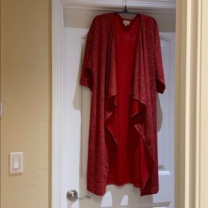 LulaRoe red Shirley size M
